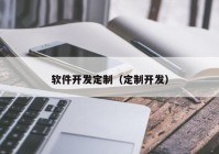 软件开发定制（定制开发）