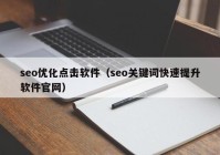 seo优化点击软件（seo关键词快速提升软件官网）