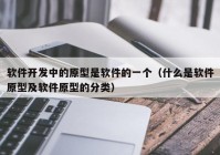 软件开发中的原型是软件的一个（什么是软件原型及软件原型的分类）